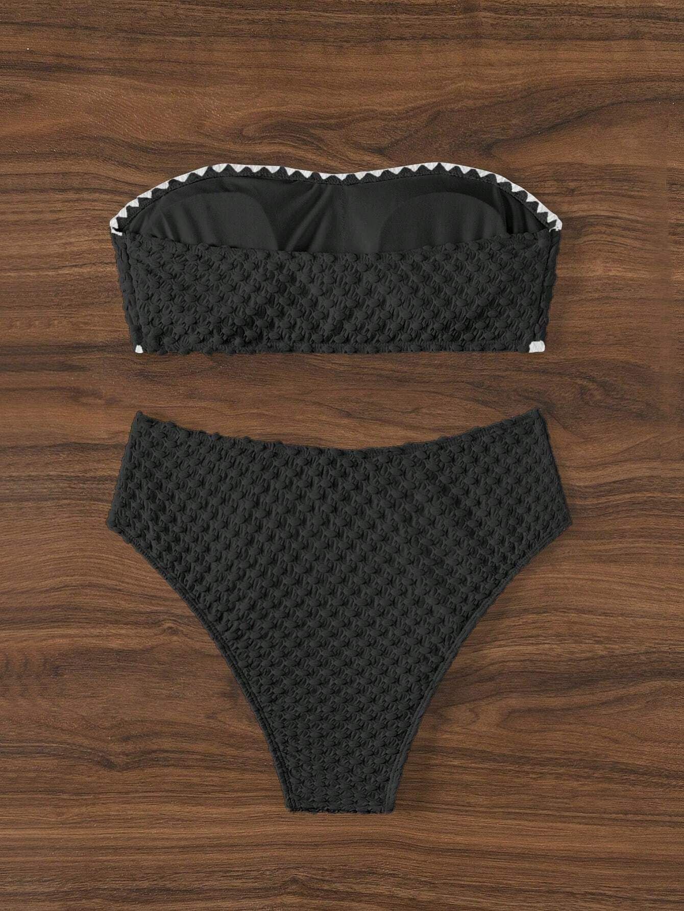 Two Pieces New White Bandage Stripe Bikini