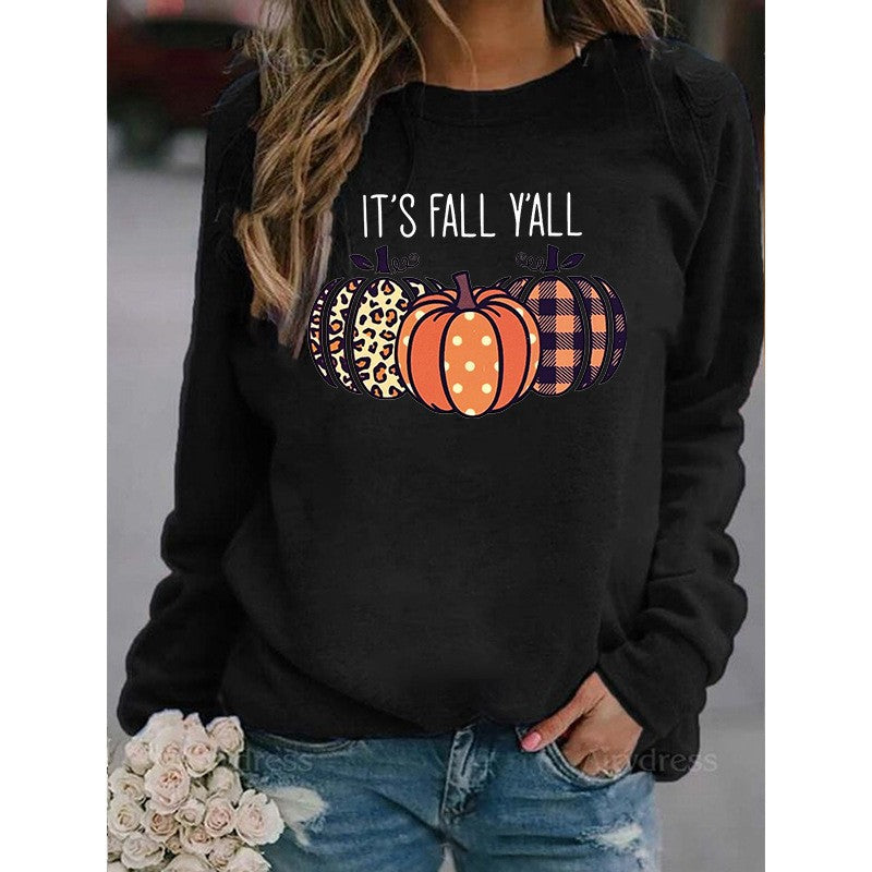 It’s Fall Y’all Pumpkin Sweater – 3D Print Halloween Pullover for Women