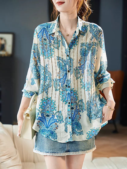 Traditional Pattern Cool Women Shirts