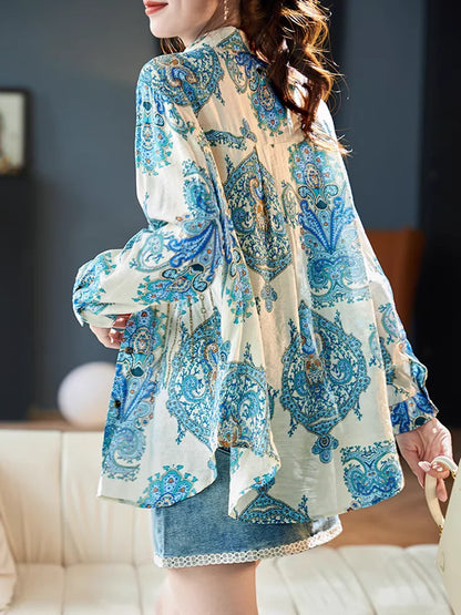 Traditional Pattern Cool Women Shirts