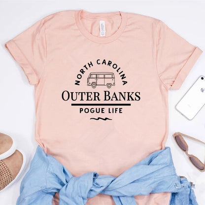 North Carolina Outer Banks Cotton Women Graphic T-Shirt