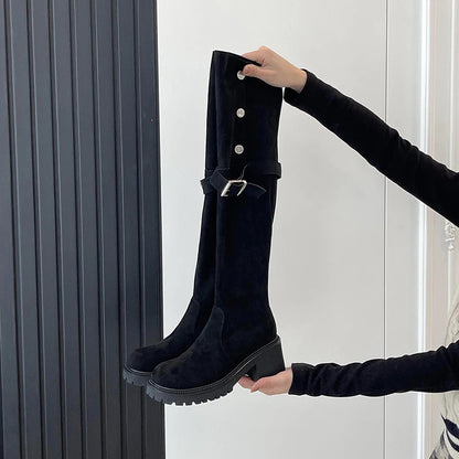 Winter Slip-On Over-the-Knee Boots: Fashionable & Comfortable