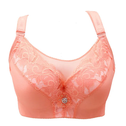 E G Cup Adjustable Back Plus Size Lace Bra