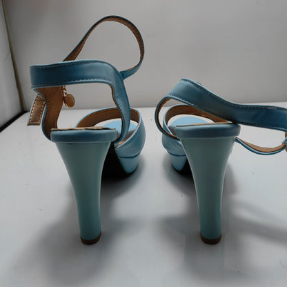 Peep Toe Block Heels Buckle Strap Summer Shoes