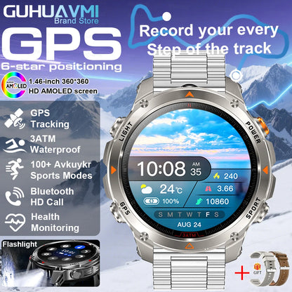 Running Swimming Altimeter Barometer Compass Multi Functional Waterproof Smartwatches