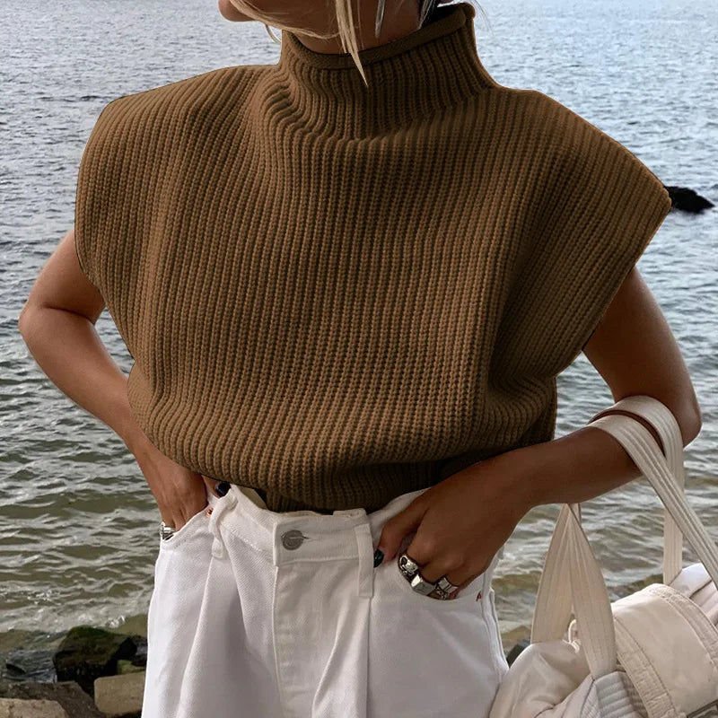 New Fashion Knitted Turtleneck Vests