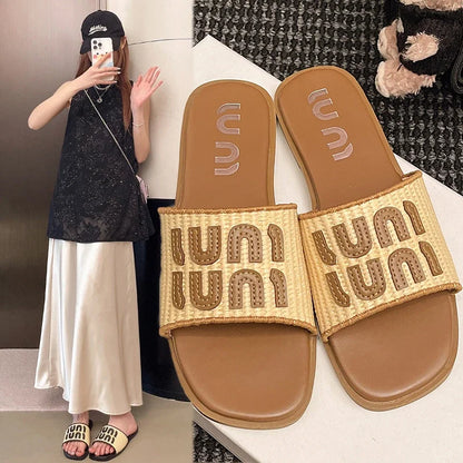 Womens Flat Summer Slippers