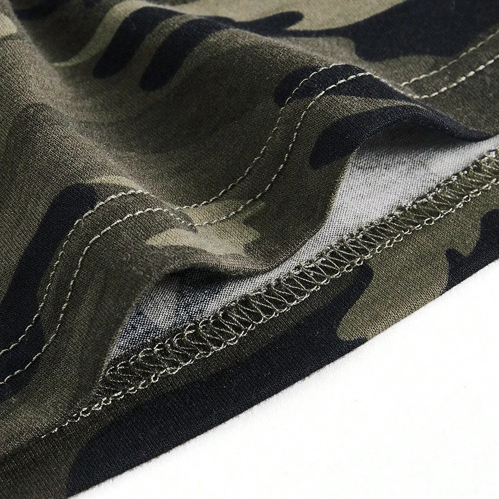 Camouflage Design Off Shoulder Women Streetwear Crop Top