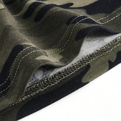 Camouflage Design Off Shoulder Women Streetwear Crop Top