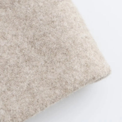 Elegant Double-Breasted Faux Fur Belted Coat – Retro Winter Overcoat for Women