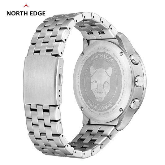 Mens North Edge Stainless Steel Military Type Quartz Analog Watches