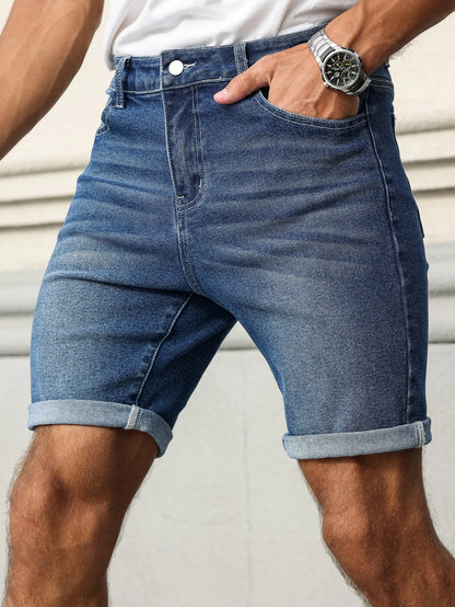 Mens Trendy Disstressed Summer Denim Shorts