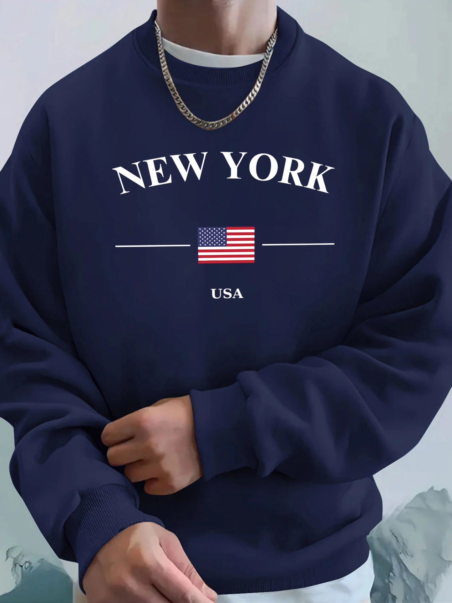 Manhattan New York Printed Crew Neck Sweatshirts