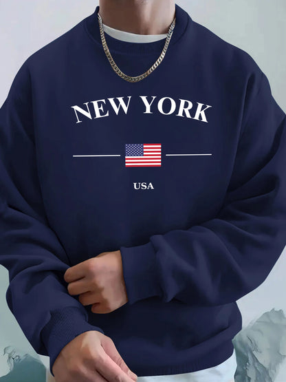Manhattan New York Printed Crew Neck Sweatshirts