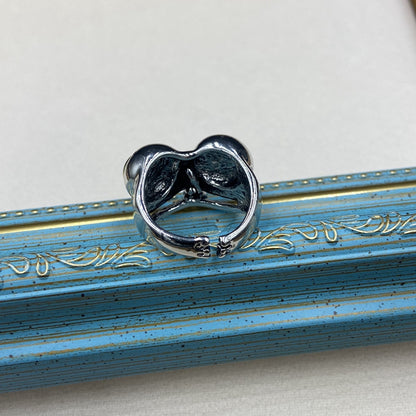 Big-Eyed Frog Ring – Retro Acrylic Adjustable Unisex Statement Ring