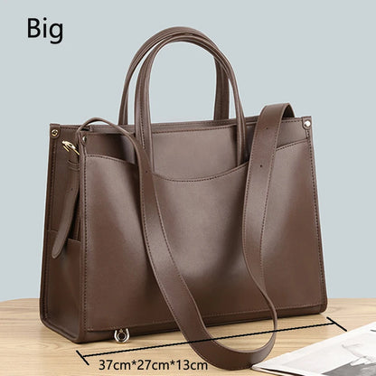 Homme Fashion Brown Soft Leather Handbags