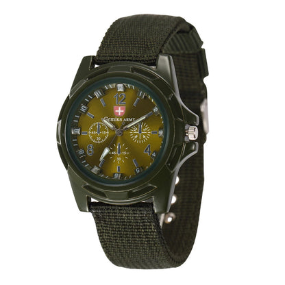 Mens Casual Green Analog Military Watches