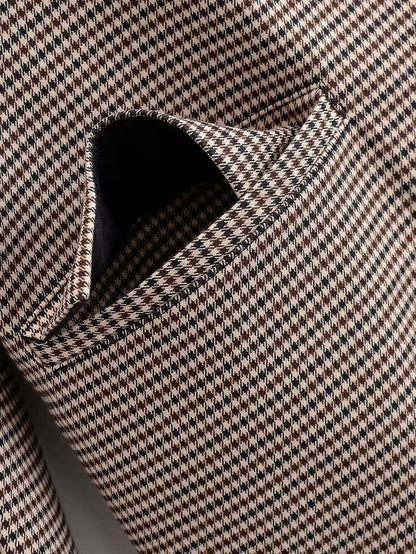 Double Breasted Plaid Jackets