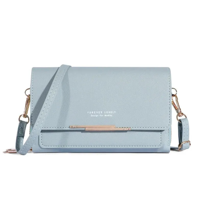Womens Large Capacity Wallet Shoulder Bag Korean Style Multi Card Handbag