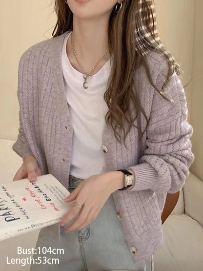 Women Autumn Winter Oversize Knitted Casual Cardigan