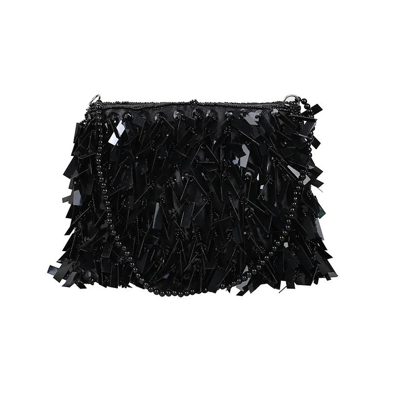 Womens Rhinestone Tassel Messenger Bags