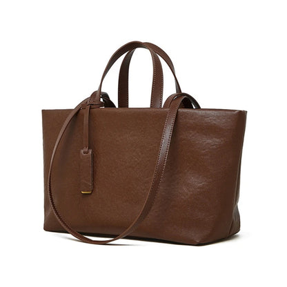 Designer Cowhide Genuine Leather Large Capacity Shoulder Bags