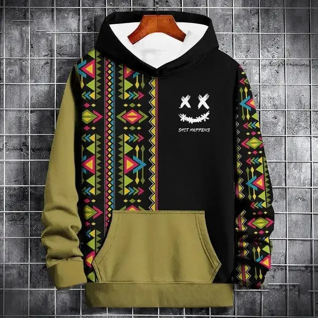 Imessage Print Oversized Hoodie Unisex Streetwear Sweatshirt For Men Women