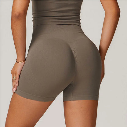 High Waist Workout Shorts For Women Soft Seamless Spandex Yoga Fitness Tights For Gym Wear