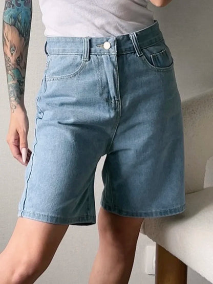 Summer 2024 High Waist Long Denim Shorts For Women