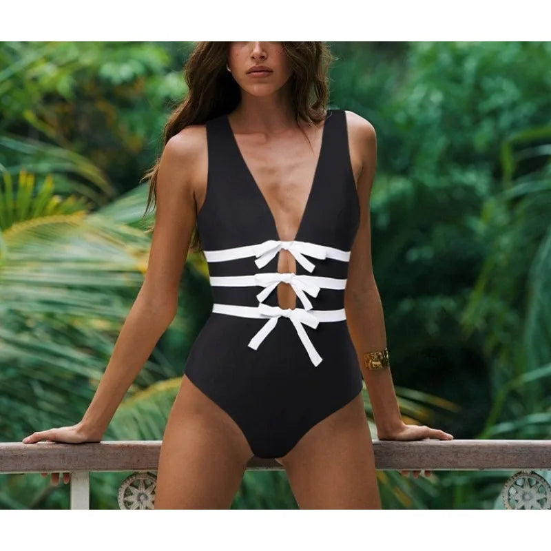 Pure Elegant New One Piece Monokini Bathingsuit