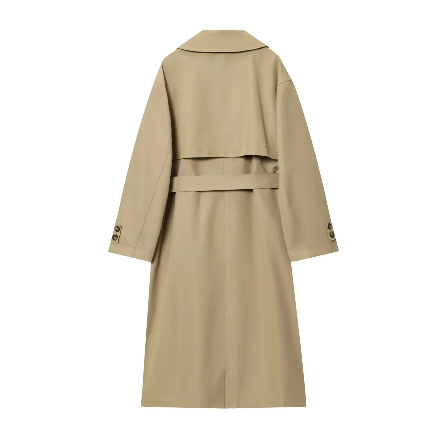 Double Breasted Windproof Women Vintage Long Trench Coats