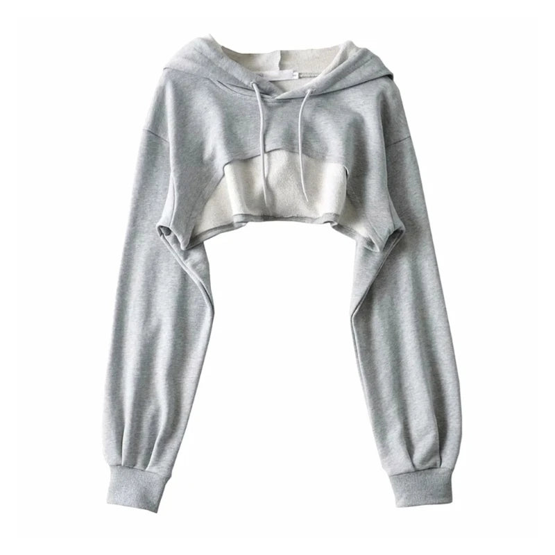 Black Long Sleeve Crisscross Down Casual Crops