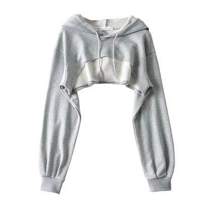 Black Long Sleeve Crisscross Down Casual Crops