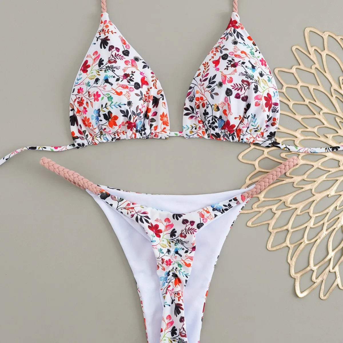 Polka Glow Push Up Bikini
