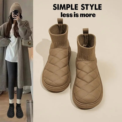 2025 New Winter Boots For Women Snow Boots With Thick Fur Non Slip Waterproof High Boots Big Size