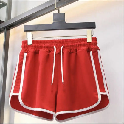 Side Zipper Bright Color Women Yoga Shorts