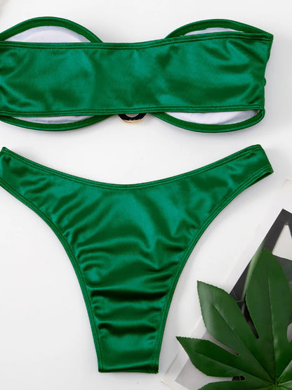 Shimmering Brown V-Bar Bikini Aesthetic