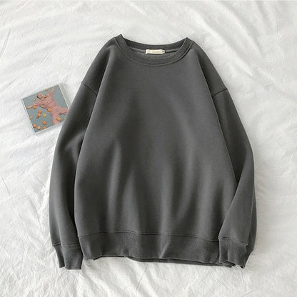 Unisex Basic Fleece Oversized Crewneck Sweatshirts