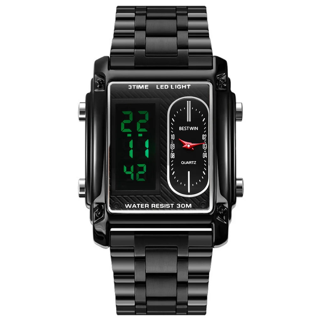 Mens Stainless Steel First Class Analog Dress Watches