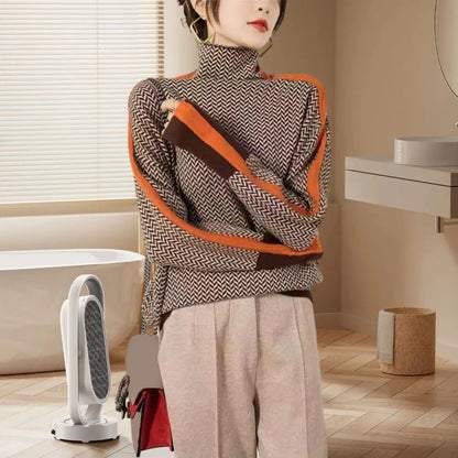 Womens Colorful Knit Sweater