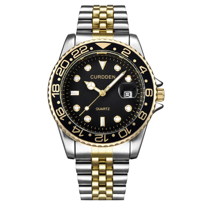 Quiet Luxury Aesthetic - Classic Two-Tone Royal Blue Watch
