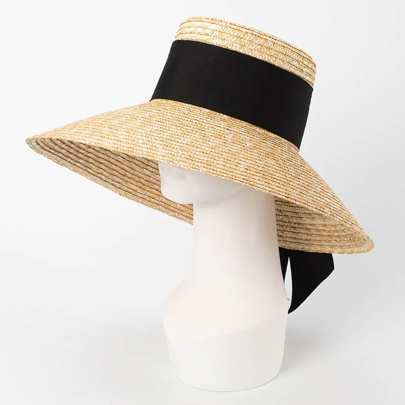Hepburn Vintage Design Elegant Straw Sun Cap Hat
