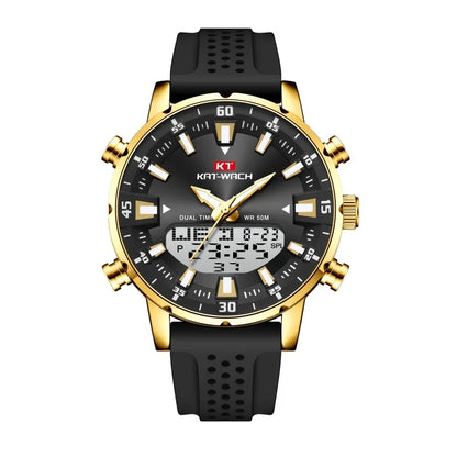 Mens Casual Muscular Sport Digital Analog Watch