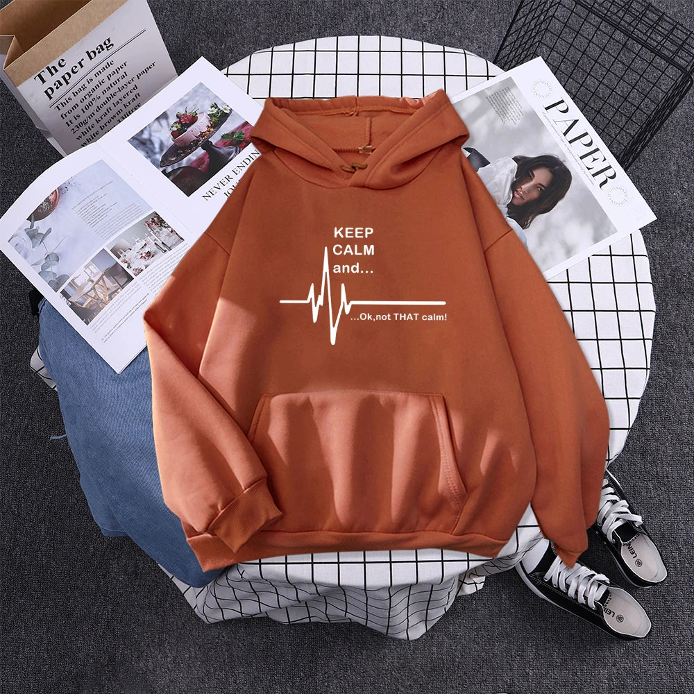 Funny Letter Print Hoodie: Casual, Oversized O-Neck Top for Women