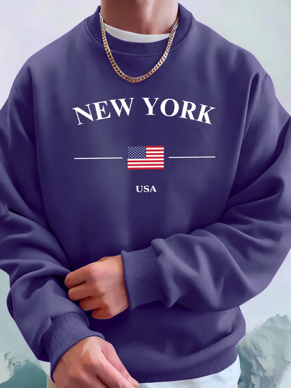 Manhattan New York Printed Crew Neck Sweatshirts