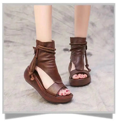 Summer Retro Gladiator Wedge Sandals for Women