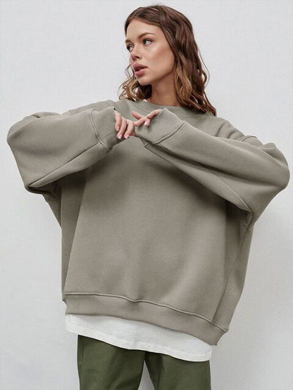 High Quality Vintage Style Simple Women Sweatshirts