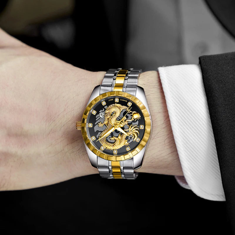 Stainless Steel 3d Knight Figure Dial Mens Watches