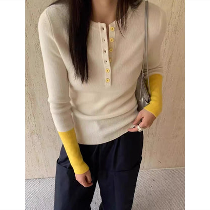 Womens V Neck Knitted Sweater Autumn Winter Slim Fit Soft Pullover Solid Color Basic Knitwear Jumper