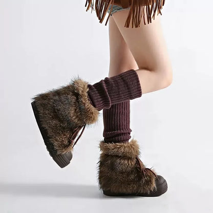 Cold Fighter Furr Plush Warmy Feeling Designer Boots For Women